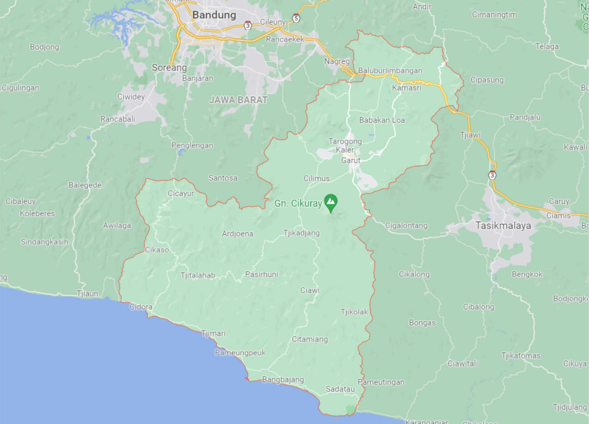 Profil Kecamatan Singajaya Garut, Berbatasan Langsung dengan Tasikmalaya